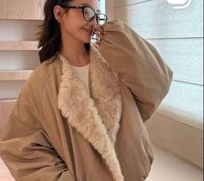 Дублёнка с мехом, беж